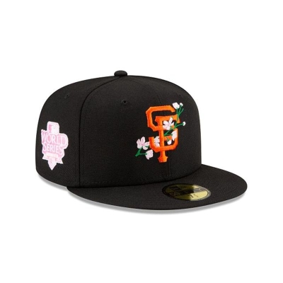 San Francisco Giants Gorra | New Era MLB Side Patch Bloom 59fifty Fitted Cap Mexico - Negros